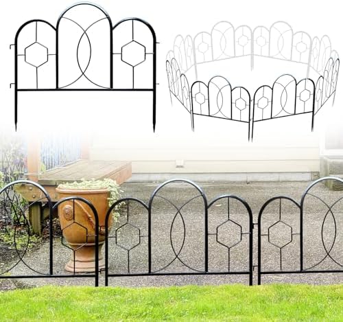 Thealyn Clôture de jardin décorative en métal - 40 cm H x 47 cm (5