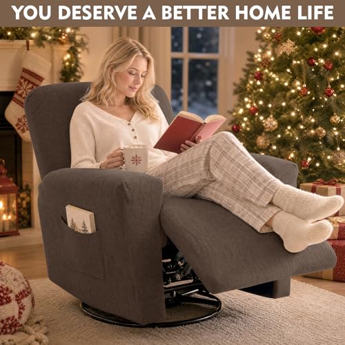 Image of ZNSAYOTX 100% Waterproof Recliner Chair Covers, 3-Piece Stretch Fit Recliner Slipcovers with Buckle & Elastic Band for Lazy Boy, Stay in Place, Soft Plaid Jacquard Protector (X-Large, Brown)