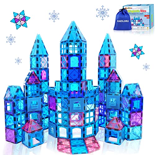 Magnetic Tiles 3D Kids Toys For Girl Age 4-7 Educational Magnetic Building Blocks Girl Toys Age 2-4 5 6-8 Princess Castle Pretend Play Toys For Kids Age 3 4-5 6 8-10 Year Old Girl Boy Birthday Gifts #TOP2