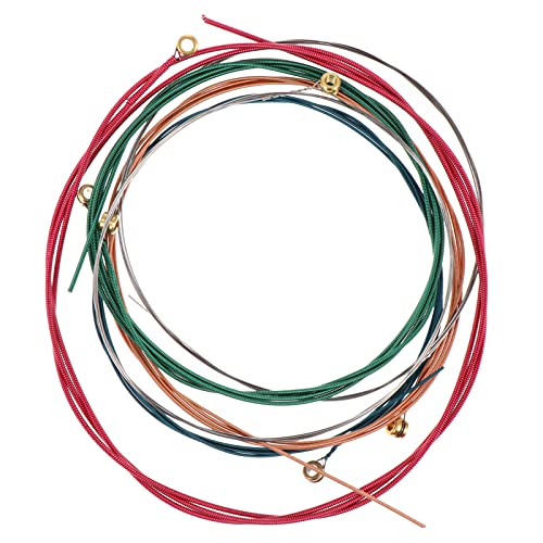 BESTonZON 6pcs Guitar Strings Steel Guitar Strings Kit Set for Beginners Replacement Strings