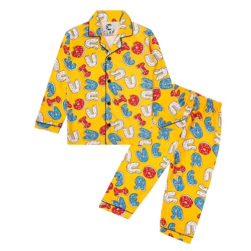 Image of CLAP Kids Cotton Printed Full Sleeves Night Suit