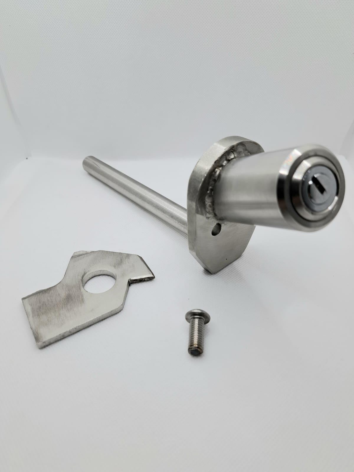 BLOCK BRAKE - ANTIFURTO MECCANICO BLOCCA CAVALLETTO CENTRALE PER MOTO HONDA FORZA 750 IN ACCIAIO INOX CON CHIAVE CODIFICATA