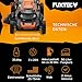 FUXTEC 4in1 Akku Rasenmäher 40V (2x20V) FX-E2RM46 inkl. 2x20V Li-Ion Batterie 4Ah & Doppelladegerät – Schnittbreite 46cm, Schnitthöhe 25-75mm & 50L Grasfangkorb – mit Mulch-Funktion und Seitenauswurf