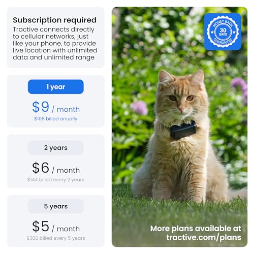 Tractive Smart Cat GPS Tracker | Real-Time Location & Wellness Monitoring for Cats 6.5 lbs+ | Territory & Location History | Up to 5-Day Battery | Breakaway Collar Included (Dark Blue) by Tractive - Image 6