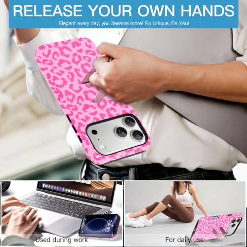TEAUGHT Compatible with iPhone 18 Pro Case Cute Leopard -Hot Pink by TEAUGHT - Used condition - Image 3
