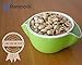Stargoods Pistachio Bowl, Snack Serving Dish, Double Peanut Bowl with Nut Seeds Shell Candy Storage, Green