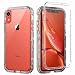 SKYLMW iPhone XR Case,Shockproof Three Layer Protection Hard Plastic & Soft TPU Sturdy Shockproof Armor High Impact Resistant Cover Case for iPhone XR 2018(6.1 inch),Clear