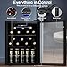 Antarctic Star Beverage Refrigerator Cooler 68 Can, Mini Fridge with Glass Door for Beer Drinks Wine,Freestanding Small Fridge with Electronic Temperature Control for Home and Bar,1.7 cu.ft