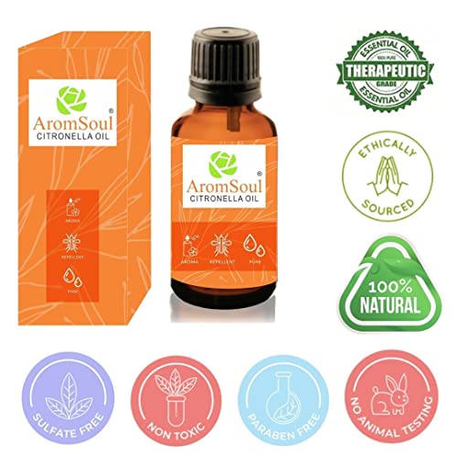Image of 100% Natural and Pure Therapeutic Grade Citronella Essential Oil 100 ML for Hair & Skin Care, Mosquito Repellent, Refreshing Aromatherapy