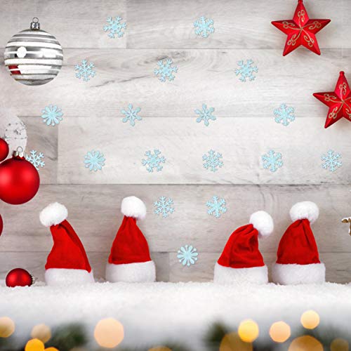 Tinksky Glow In The Dark Snowflakes Decals Christmas Wall Stickers Window Clings Blue Pack Of 50 #TOP7