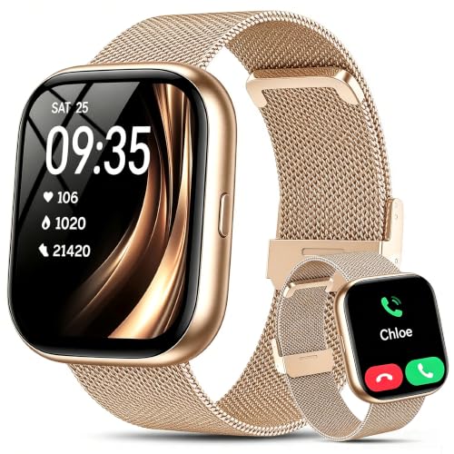 Image of Smart Watch for Women with Alexa Built-in, 1.83 inch HD Touchscreen Fitness Tracker with Bluetooth Calls, Heart Rate /Sleep Monitor, 120+ Sports Fitness Watch, IP68 Waterproof Smartwatch for Android iOS