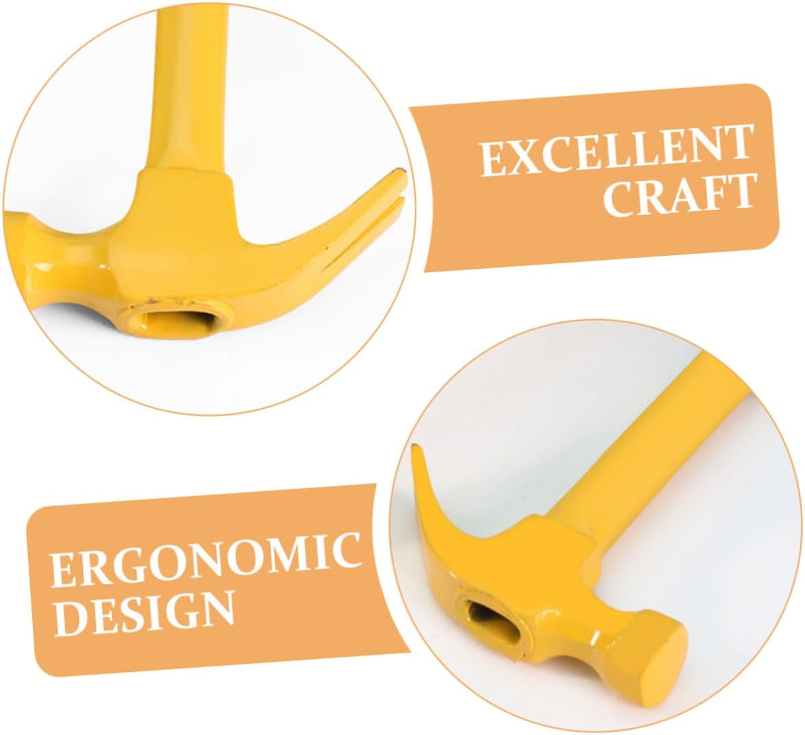 Nailing Hammer Carpenter Claw Hammer with Steel Handle Non-slip for Woodworking and Construction Use