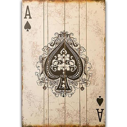 Décoration de chambre rétro triptyque de poker prêt à suspendre