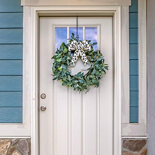 4 Rolls 26 Yard Bee Ribbon Wired Polka Dot Wired Edge Ribbon Bee Vertical Stripe Craft Ribbon Decorative Ribbon For Wrapping, Easter Party Decoration, Hair Bows, Crafting And Sewing (Classic Color) #TOP4