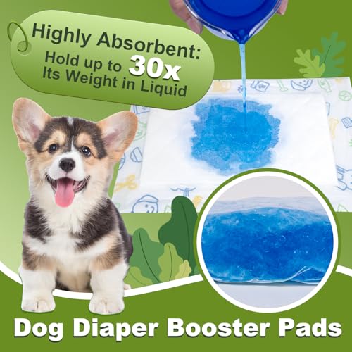 Image of Dog Diaper Liners 160ct, Disposable Dog Diaper Pads Liner Female and Male Super Absorbent Doggie Period Diaper Inserts fit Most Puppy Diapers,Belly Band(Regular)
