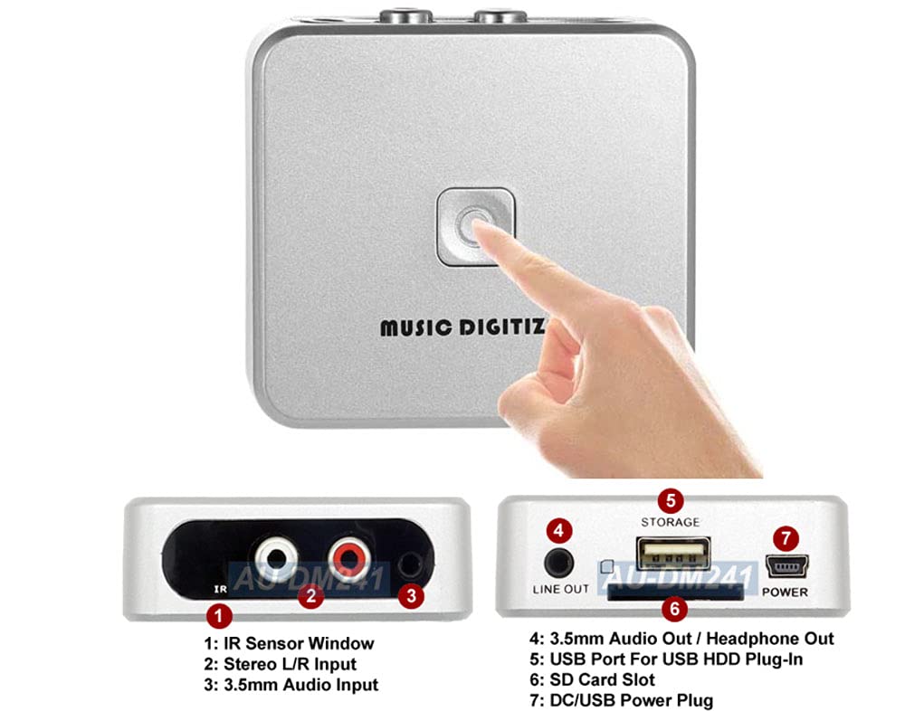 Amazon.com: Analog to Digital MP3 Audio Digitizer Recorder Player
