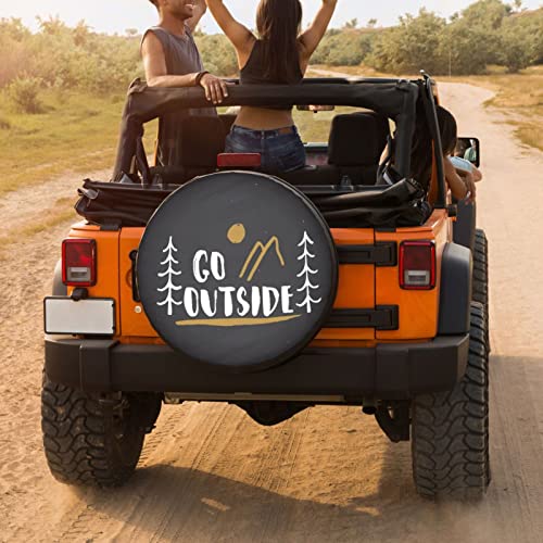 Image of Delerain Spare Tire Covers Go Outside Waterproof Dust-Proof UV Sun Wheel Cover Universal Fit for Trailer, RV, SUV, Truck and Many Vehicle (17 Inch for Diameter 31 inch-33 inch)