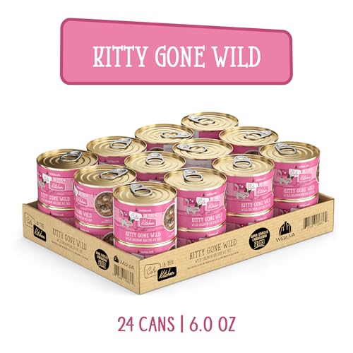 Image of Weruva Cats in The Kitchen, Kitty Gone Wild with Wild Salmon Au Jus Cat Food, 6oz Can (Pack of 24)