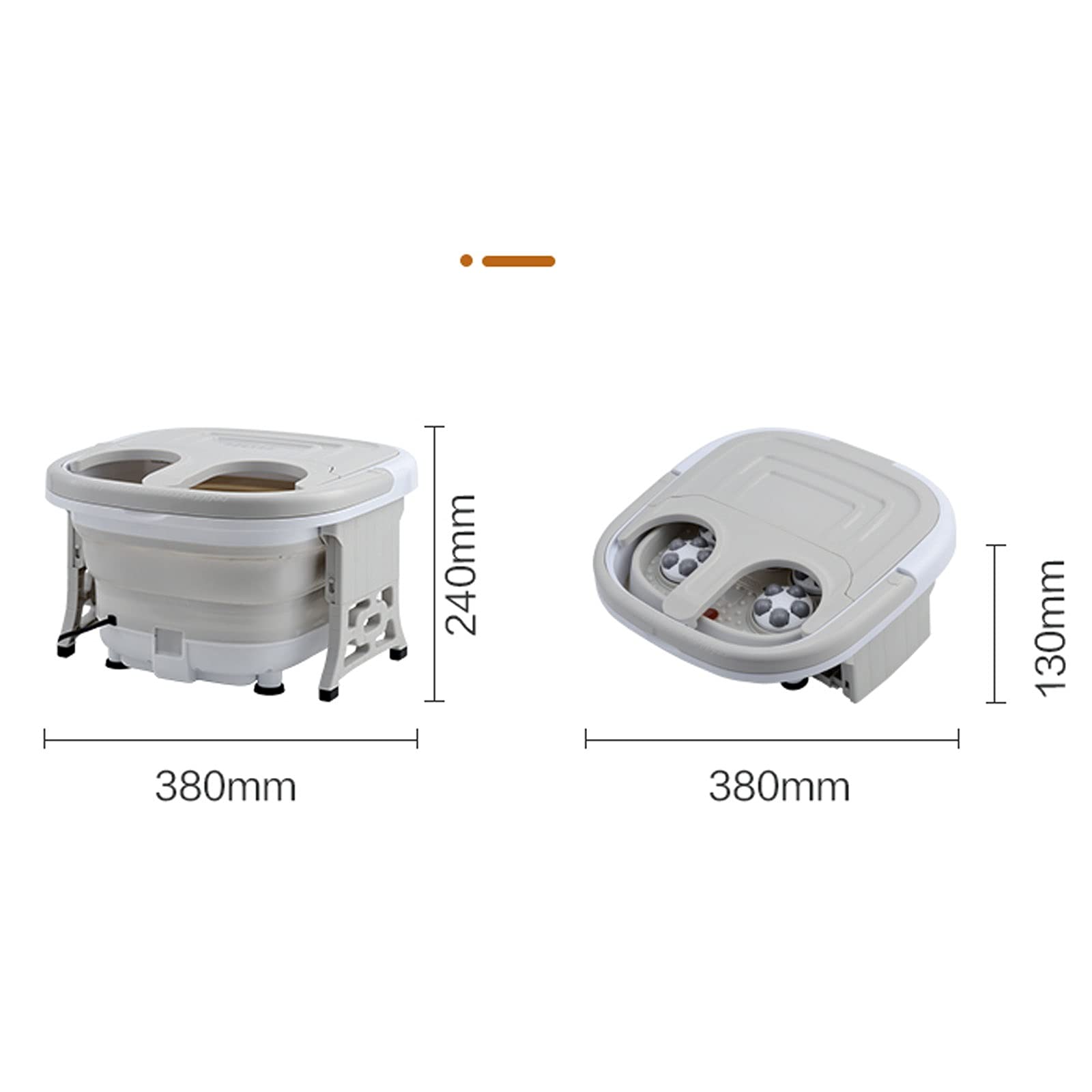 HMTE Masajeador de baño de SPA para pies, bañera de salón de pies Plegable con Temperatura de Calentamiento Ajustable y Rodillo eléctrico, fácil operación, Luces infrarrojas, función de Burbujas