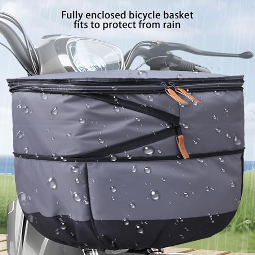 Cubierta para cesta de bicicleta protector elástico ajustable impermeable y antipolvo 4