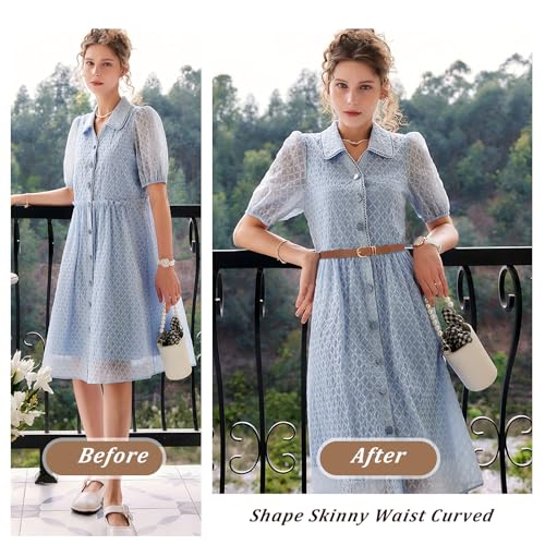 JASGOOD 3 Pack Women Skinny Elastic Waist Belt for Dress Ladies Thin Stretch Fashion Belt with Gold Buckle2