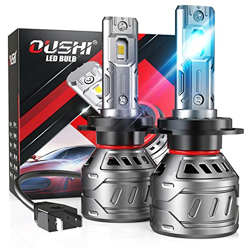 Ampoule H7 LED, OUSHI H7 Ampoules De Phare, Extrêmement Lumineuses 14000LM 70W 6000K Xenon White, Etanche Kit De Conversion Pour Le Remplacement Des Ampoules De Phare De Voiture (2 PCS)
