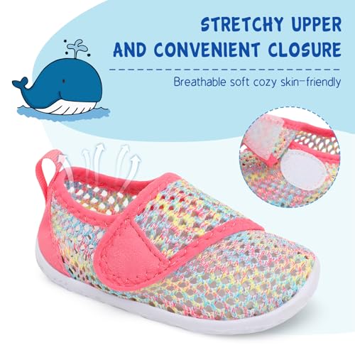 Image of LeIsfIt Toddler Water Shoes Boys Girls Barefoot Aqua Socks Kids Breathable Quick-Dry Swim Shoes for Beach Pool Surf