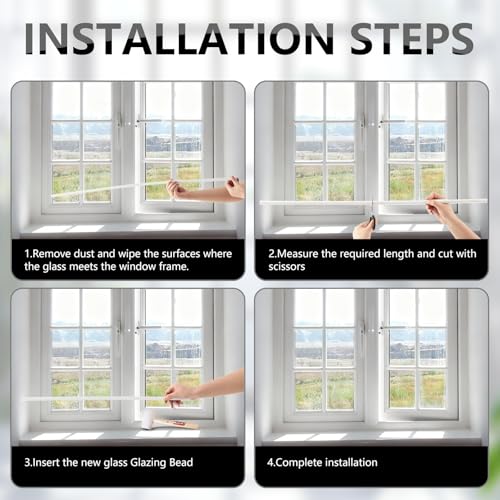 Cuentas de vinilo para ventanas de 36" en paquete de 25 piezas resistentes a la intemperie 7