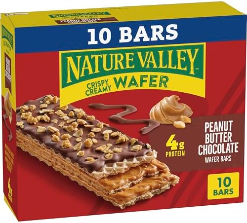 Nature Valley Creamy Wafer Bars, Peanut Butter Chocolate, 13 oz, 10 ct