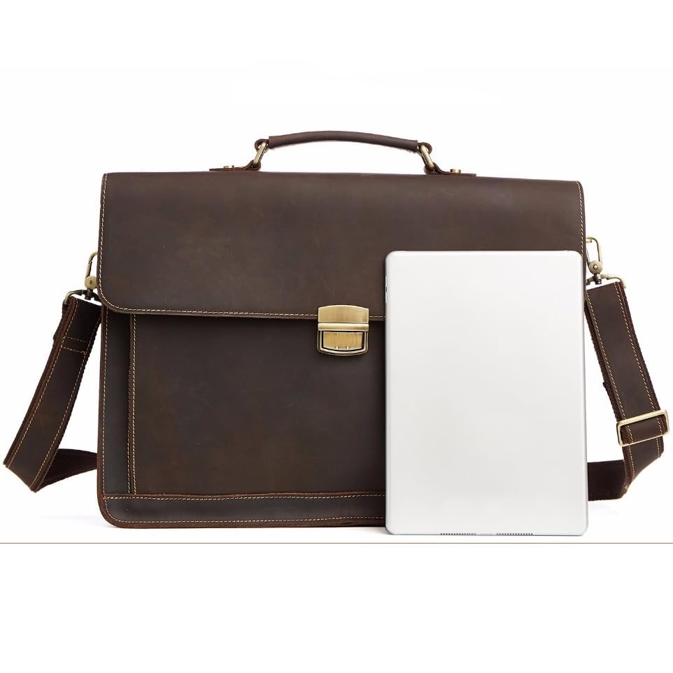 JSEIAJB Men's Briefcase Men's Business Bag Vintage Office Messenger Shoulder Bag For Male Men Handbag4