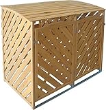 aus zertifiziertem Holz TrendLine Mülltonnenbox Holz 2 x 240 l Mülltonnen Müllbox Mülltonnenverkleidung