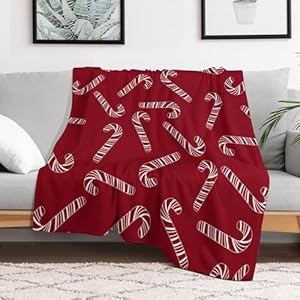 Christmas Throw Blanket, Red Christmas Cane Merry Christmas Blanket for Couch Sofa Bed Soft Cozy Cute Funny Cartoon Flannel Blanket Gift for Christmas Decor, 50x60 inches Christmas Throw Blanket Red Christmas Cane Merry Christmas Blanket for Couch Sofa Bed Soft Cozy Cute Funny Cartoon Flannel Blanket Gift for Christmas Decor 50×60 inches
