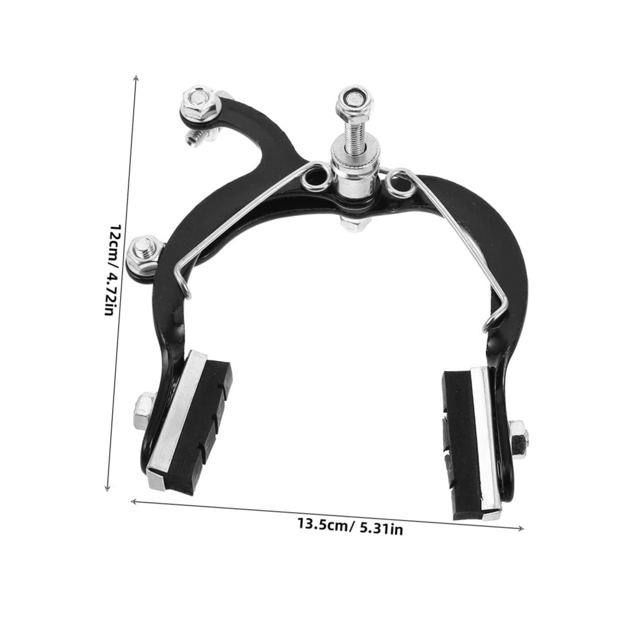 Yardwe Folding Bike Brake Caliper 2pcs Road Bike Brake Bicycle Front Brake Replacement Parts Heavy Duty Metal Compact Design Quick Installati