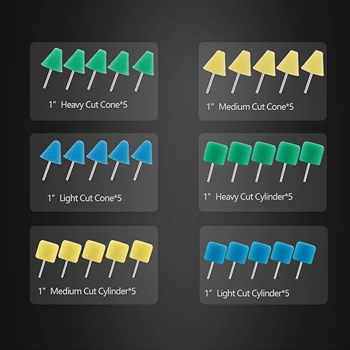 Miniatura 3 de Mini almohadillas de pulido, 30 piezas de mini bolas de pulido de detalles, uso en herramientas rotativas, taladro eléctrico inalámbrico,