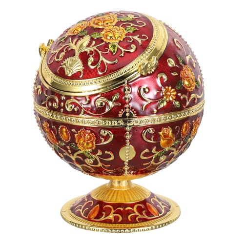 Veemoon Cendrier à Couvercle Rabattable, Coupe-Vent, en métal, avec Couvercle, Portable, pour Bureau, Table Basse, Balcon, Coin Fumeur ou Salon.