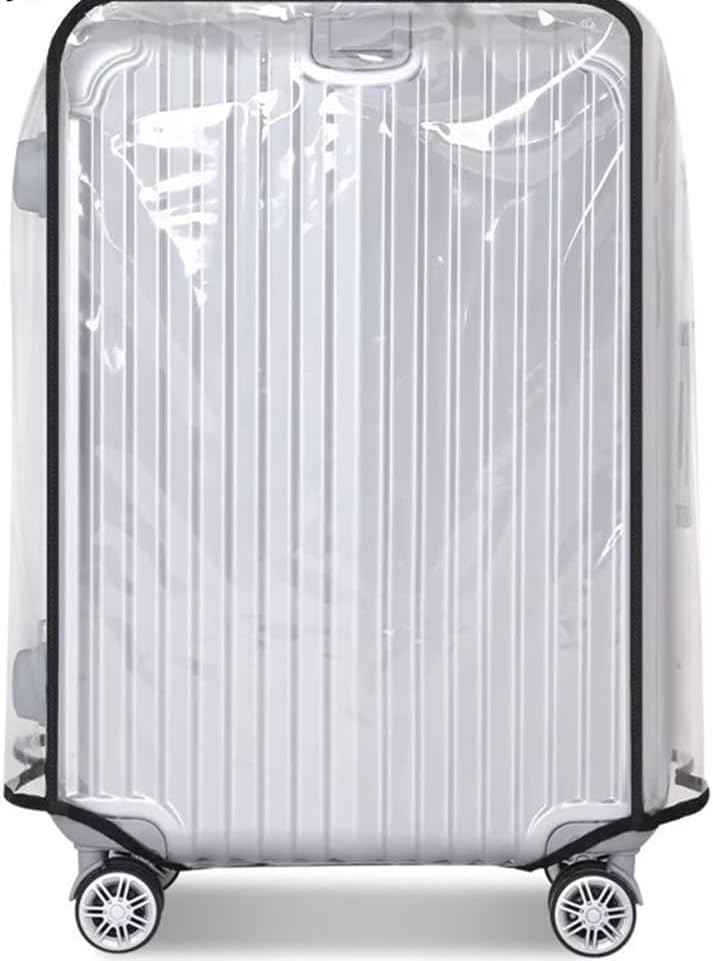 Image of Combo of 3 Clear Trolley Bag Covers Waterproof, Dustproof PVC Luggage Protector Zippered Suitcase Covers for Travel Fits Most 20 /24 /28 Inch Bags (20 Inch)