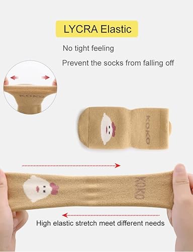 Miniatura 9 de BEHELE Calcetines de agarre antideslizantes para bebés calcetines cálidos y gruesos antideslizantes calcetines para niñas y niños recién nacidos