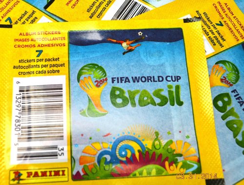 2014 Panini FIFA World Cup Soccer Stickers (7 stickers/pack, 20 Packs)