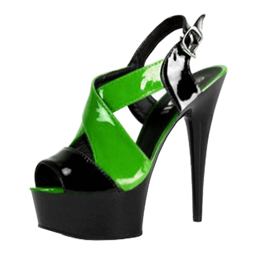 Sandales talons hauts 15 cm avec plateforme stable mode d'été - 2