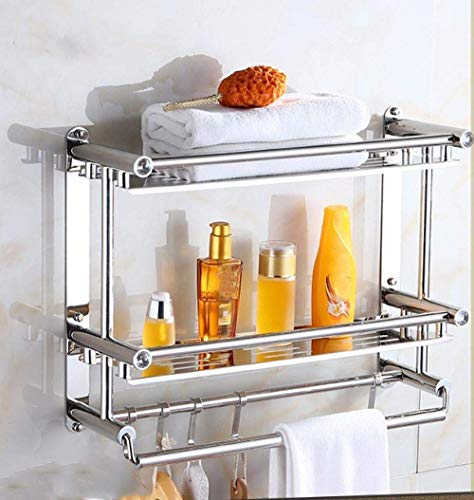 Étagère multifonctionnelle double couche en acier inoxydable durable