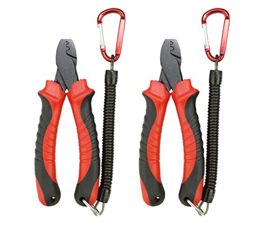 DICERO 6.2 inch Fishing Crimping Pliers with Telfon Coating (2 Pack)