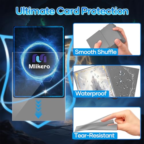 Image of 500 Count Card Sleeves, Matte Magic Card Sleeves, Smooth Shuffle & Tear Resistant, Fit for MTG, TCG, CCG (Silver)