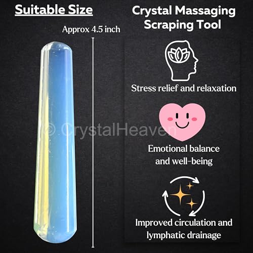 Image of Opalite Crystal Wand - Smooth Crystal Wand for Energy Healing, Chakra Balancing, Meditation and Home Decor - Crystals and Healing Stones for Gift