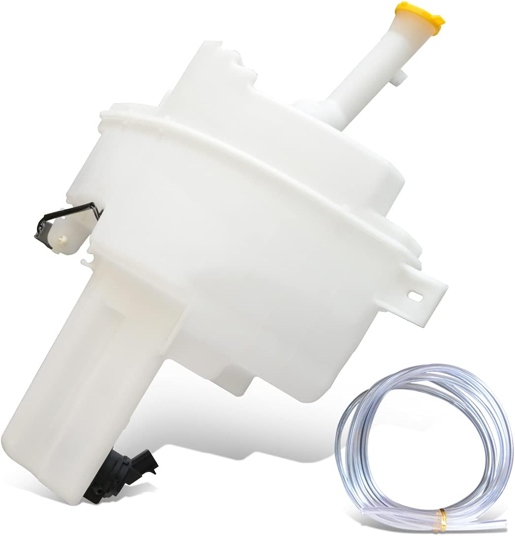 Auto Dynasty MA1288125 Factory Style Car Windshield Washer Reservoir Tank - Reservoir Cap | Fluid Level Sensor | Washer Fluid Pump - Compatible with Mazda 3 Sedan 04-09, White