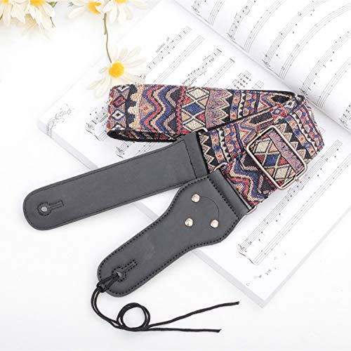 Rufun Sangle de Guitare Rétro Adjustable Broderie Vintage Accessoire Longeur Réglable pour Basse Guitare Électrique… - Les Beatles, Paul McCartney, John Lennon, RIngo Starr, George Harrison Rufun Sangle de Guitare Rétro Adjustable Broderie Vintage Accessoire Longeur Réglable pour Basse Guitare Électrique… – Image 3
