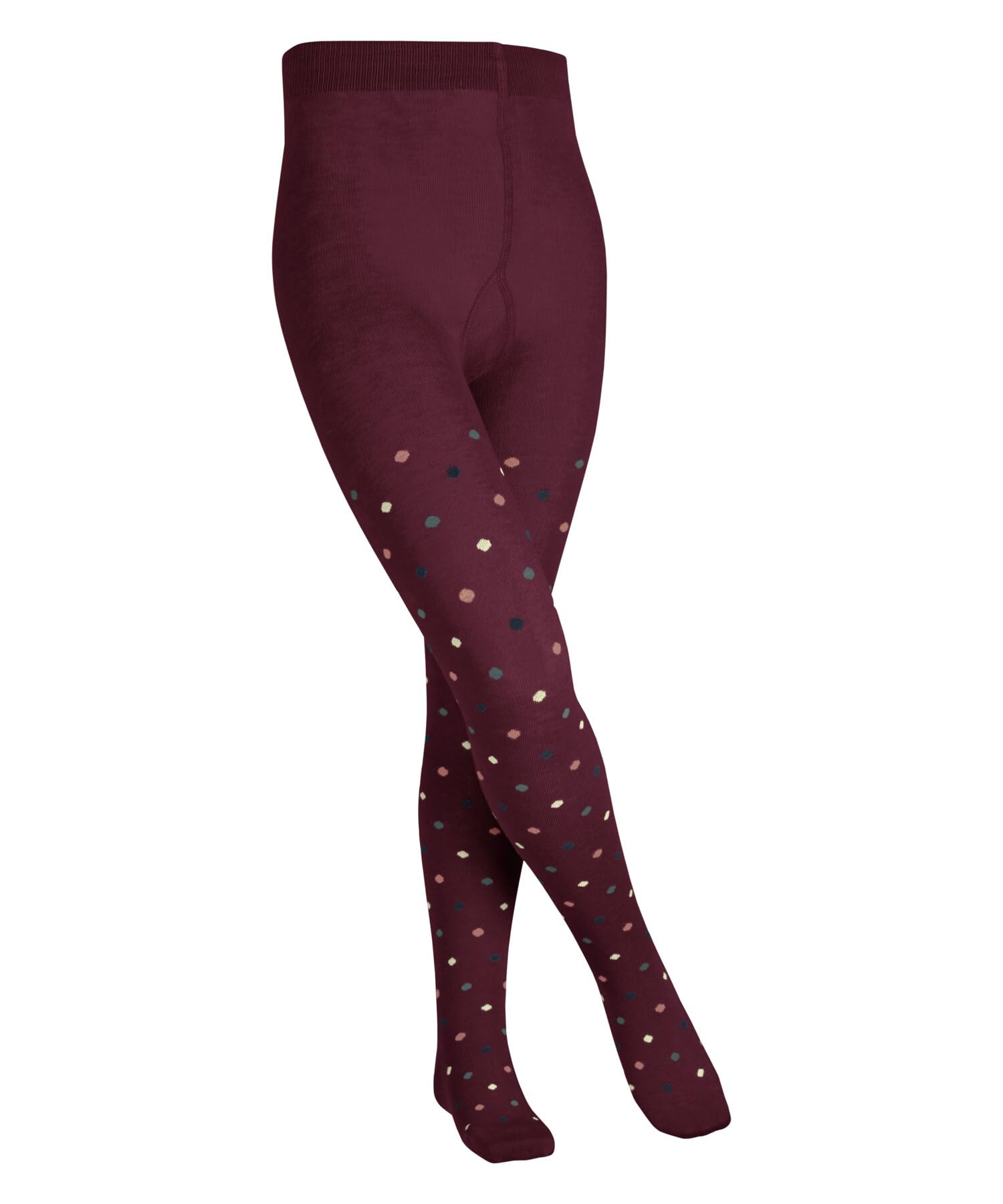 FALKE Unisex Kids Multidot K TI Cotton Patterned 1 Pair Tights, Red (Ruby 8830), 3-5.5