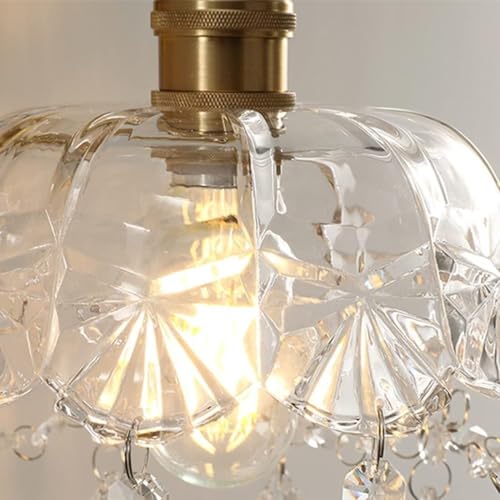 Aplique de pared de cristal K9 dorado con casquillo E27 para iluminación interior vintage 5