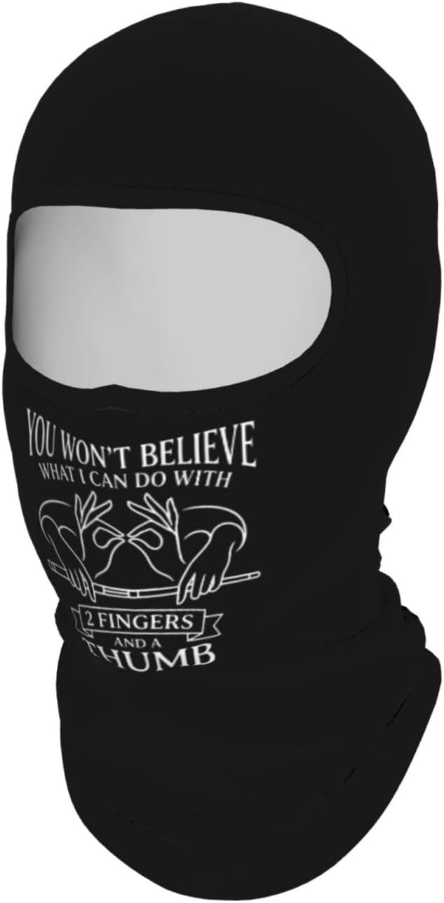 Fingers and A Thumb | Funny Billiards Balaclavas Black
