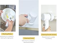 Vista 7 de Cepillos de limpieza eléctricos para el hogar 5 en 1, cepillo de limpieza eléctrico giratorio para cocina, baño, bañera, ducha, azulejos, alfombra