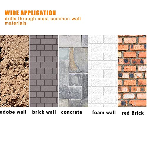 Reetai-Four 11Pcs Sds Plus Rotary Hammer Drill Bits Set, Concrete Masonry Hole Tool With Storage Case,Carbide Tipped For Brick, Stone And Concrete. #TOP3